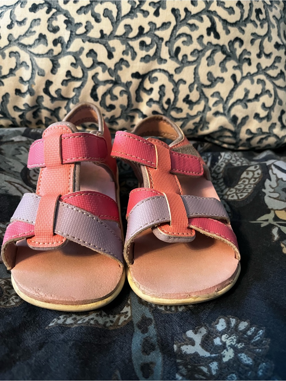 See Kai Run Girls Pink, Orange & Lavender Strappy Sandals